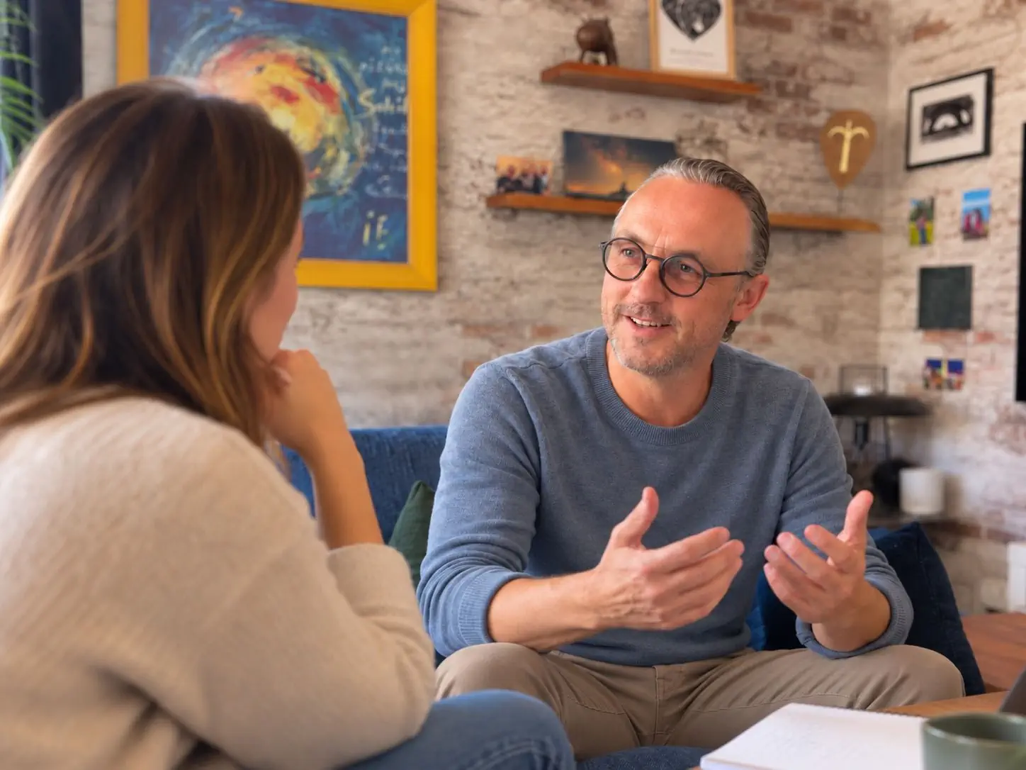 Échange en tête à tête pendant une séance de coaching